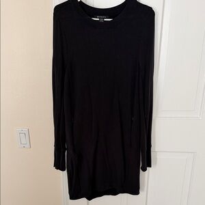 Athleta Black Long Sleeve Tunic/Sweatshirt Dress